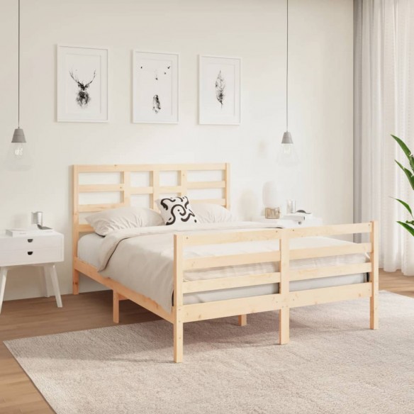 Lit bois massif 120x190 cm petit double