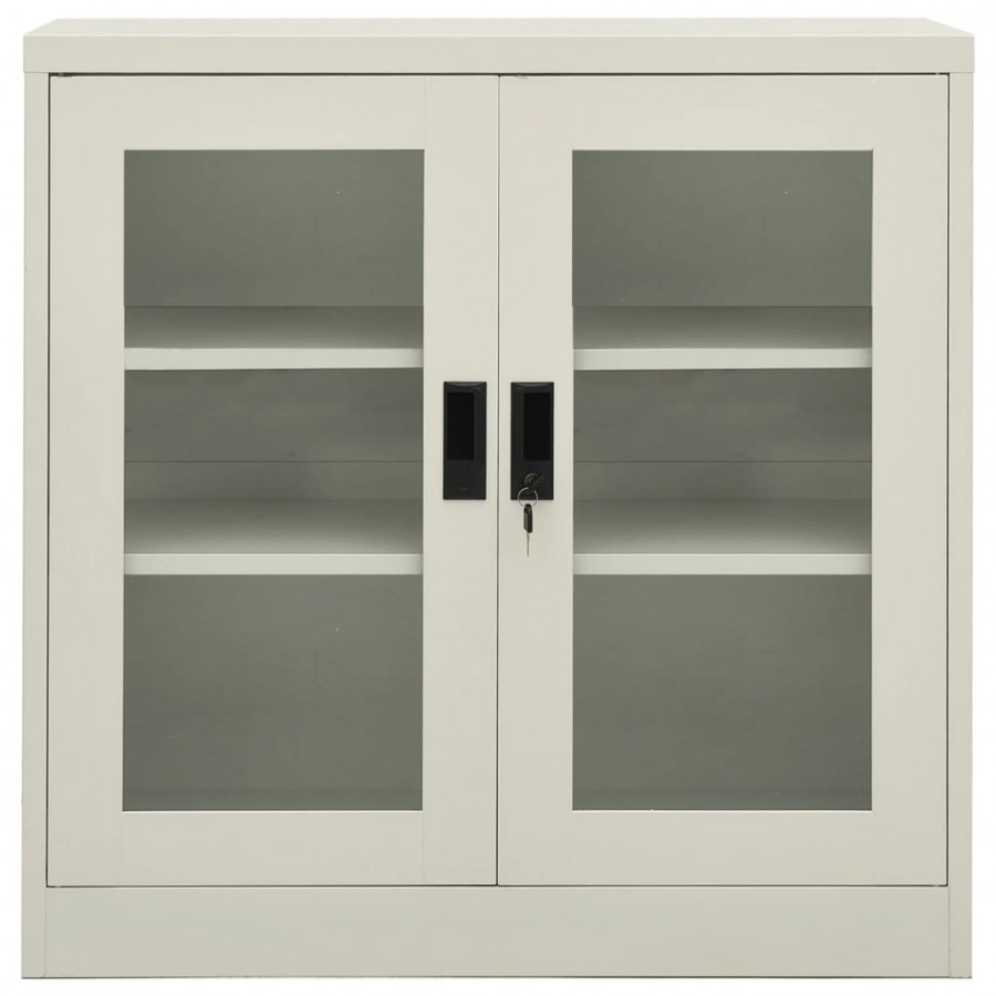 Armoire de bureau Gris clair 90x40x90 cm Acier
