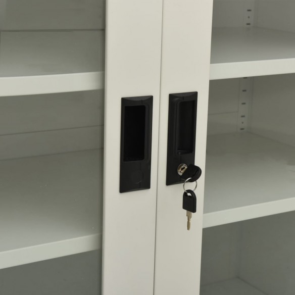 Armoire de bureau Gris clair 90x40x90 cm Acier