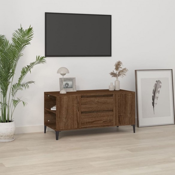 Meuble TV Chêne marron 102x44,5x50 cm 