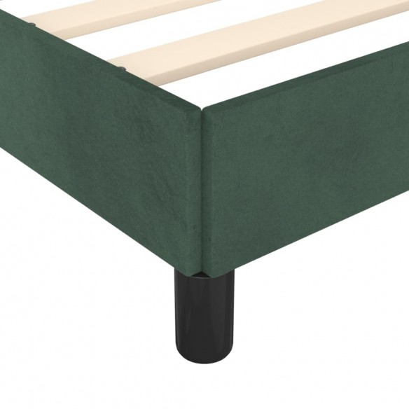 Lit avec tête de lit Vert foncé 200x200 cm Velours