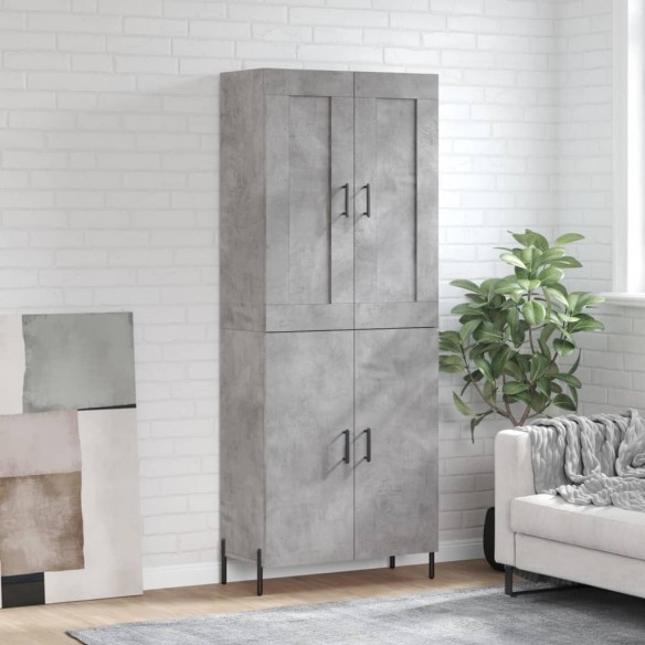 Buffet haut Gris béton 69,5x34x180 cm 