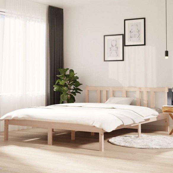 Lit bois massif 150x200 cm très grand