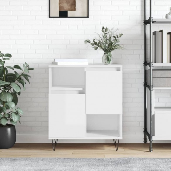 Buffet Blanc brillant 60x35x70 cm 