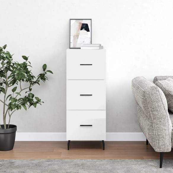Buffet Blanc brillant 34,5x34x90 cm 