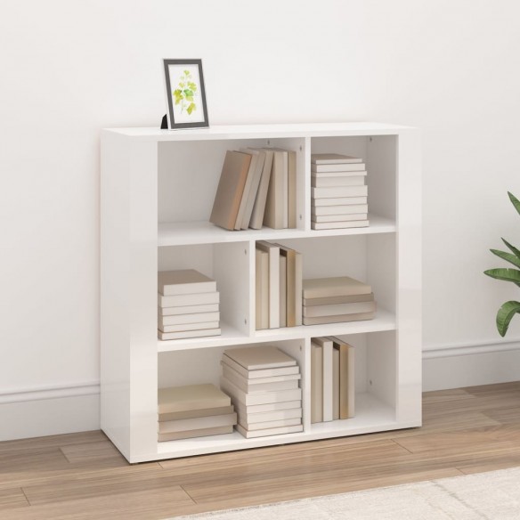 Buffet Blanc brillant 80x30x80 cm 