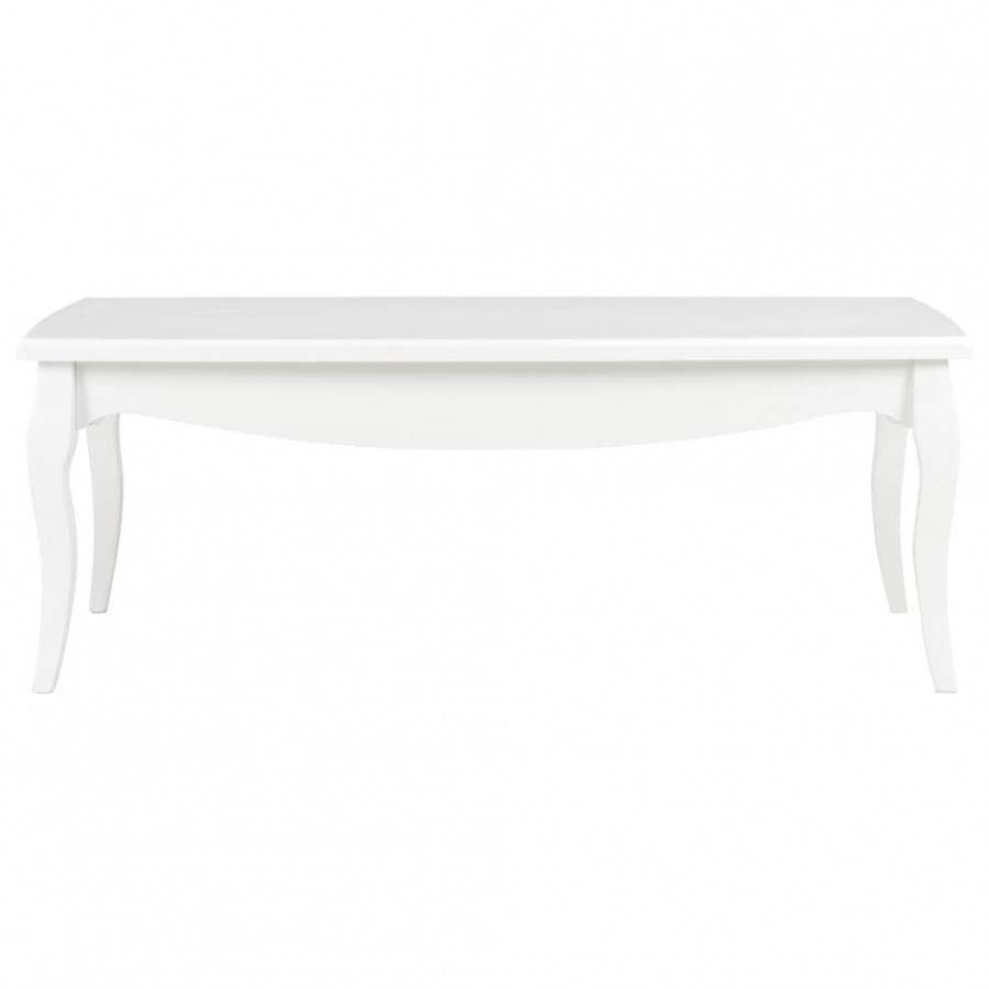 Table basse Blanc 110 x 60 x 40 cm Bois de pin massif