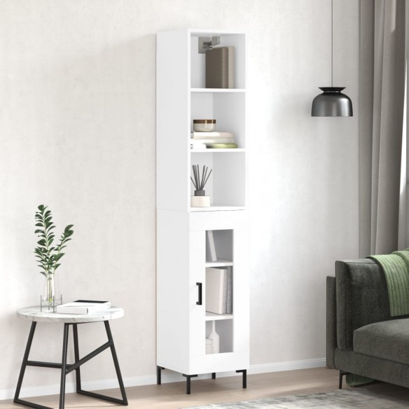 Buffet haut Blanc brillant 34,5x34x180 cm 