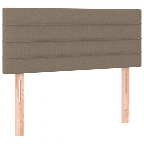 Lit avec matelas Taupe 80x200 cm Tissu