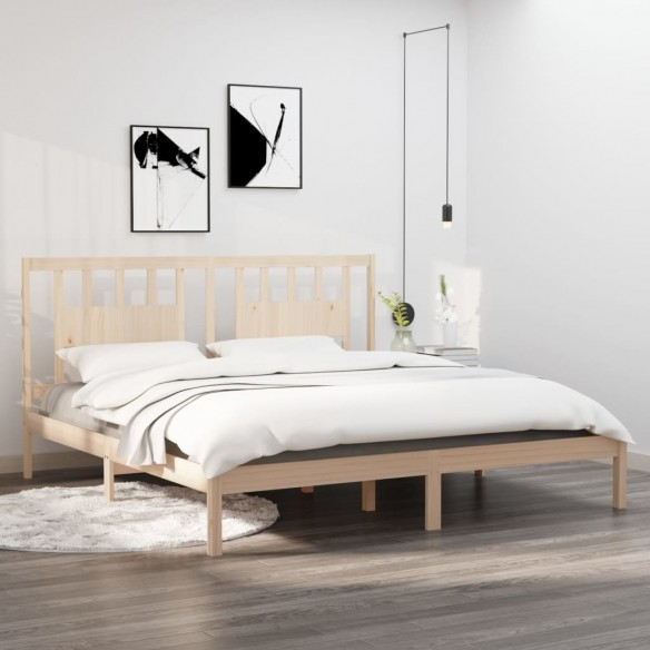 Lit Bois de pin massif 200x200 cm