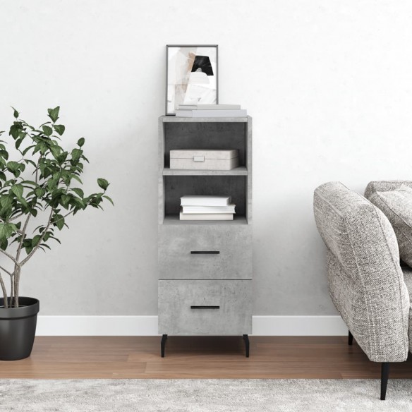 Buffet Gris béton 34,5x34x90 cm 