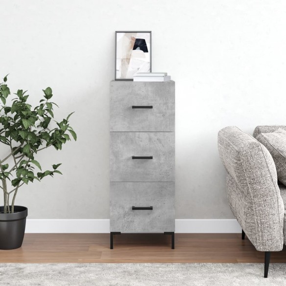 Buffet Gris béton 34,5x34x90 cm 