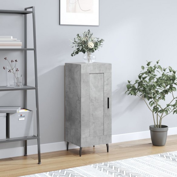 Buffet Gris béton 34,5x34x90 cm 