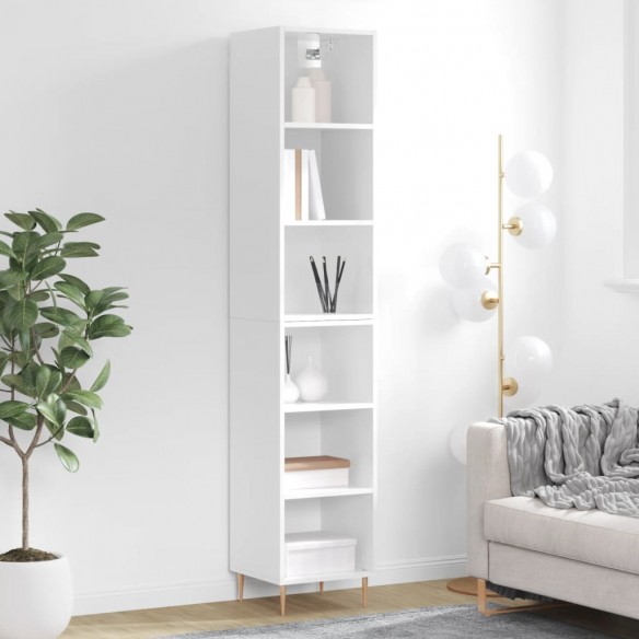 Buffet haut Blanc brillant 34,5x32,5x180 cm 