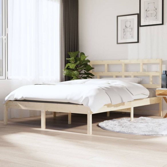 Lit Bois massif 135x190 cm Double
