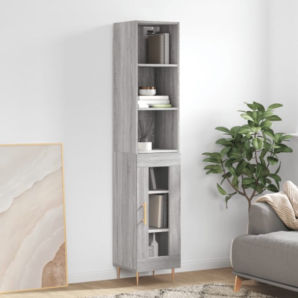 Buffet haut Sonoma gris 34,5x34x180 cm 