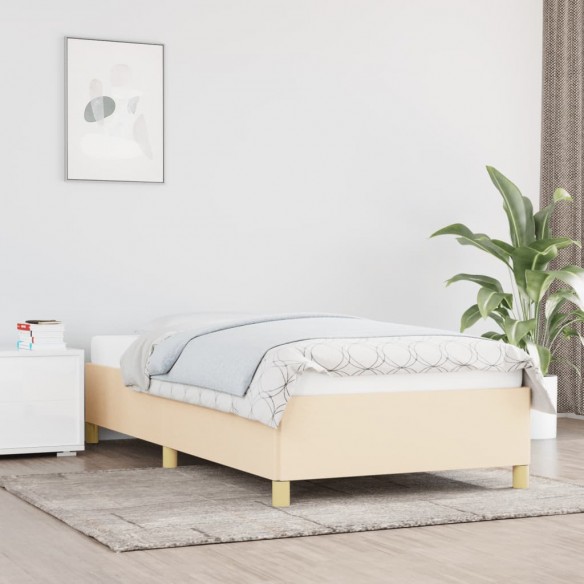 Lit Crème 80x200 cm Tissu