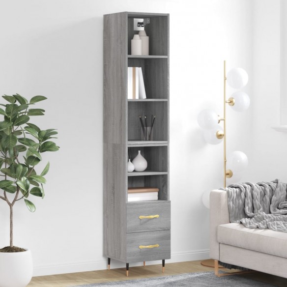 Buffet haut Sonoma gris 34,5x34x180 cm 