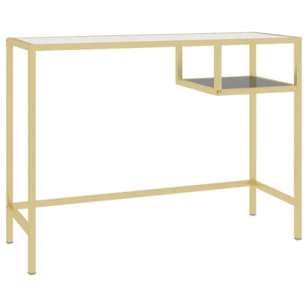 Bureau d'ordinateur Transparent 100x36x74 cm Verre trempé 2