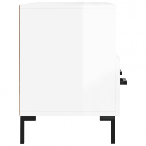 Meuble TV Blanc brillant 102x36x50 cm 