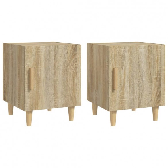Tables de chevet 2 pcs Chêne Sonoma 