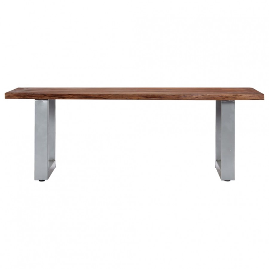 Table basse avec bord naturel 115x60x40 cm Bois d'acacia massif