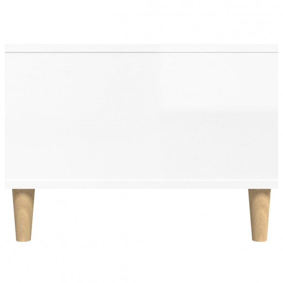 Table basse Blanc brillant 90x50x36,5 cm 