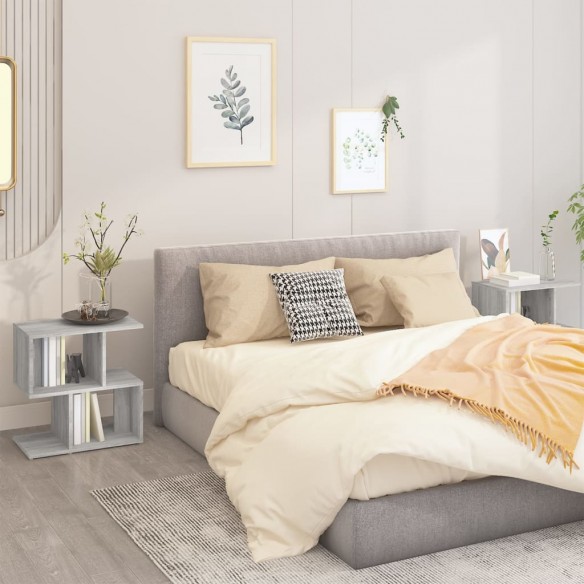 Table de chevet 2pcs Sonoma gris 50x30x51,5cm 