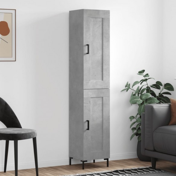 Buffet haut Gris béton 34,5x34x180 cm 