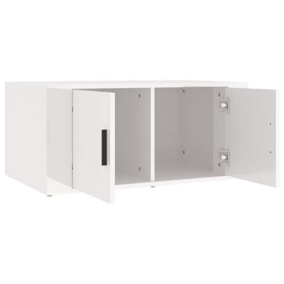 Table basse Blanc brillant 80x50x36 cm 