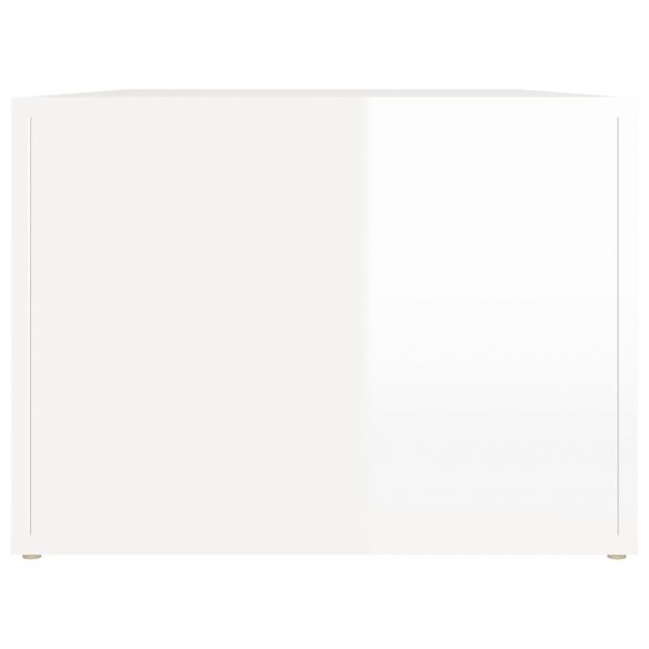 Table basse Blanc brillant 80x50x36 cm 