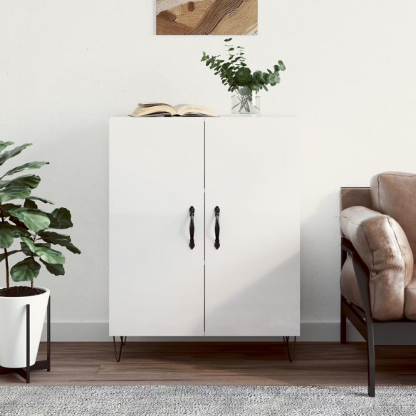 Buffet Blanc brillant 69,5x34x90 cm 