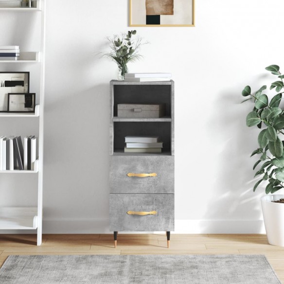 Buffet Gris béton 34,5x34x90 cm 