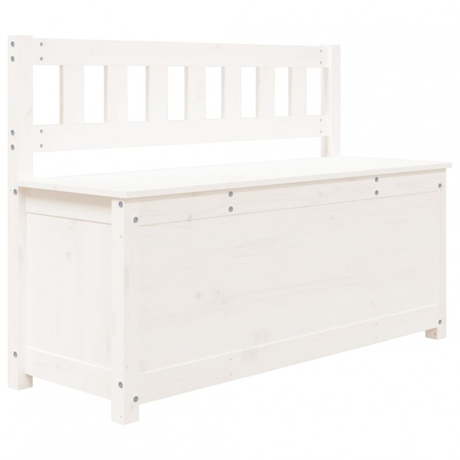 Banc Blanc 110x41x76,5 cm Bois de pin massif