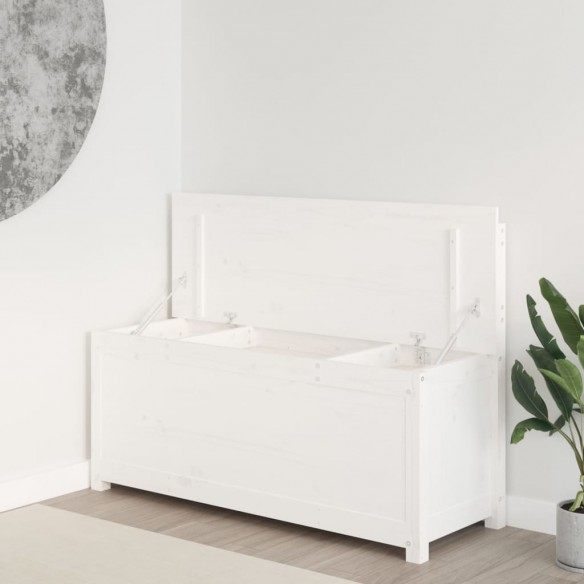 Banc Blanc 110x41x76,5 cm Bois de pin massif Banc Blanc 110x41x76,5 cm Bois de pin massif