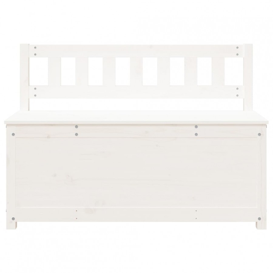 Banc Blanc 110x41x76,5 cm Bois de pin massif
