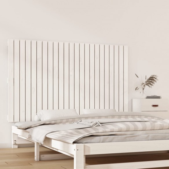 Tête de lit murale Blanc 147x3x90 cm Bois massif de pin
