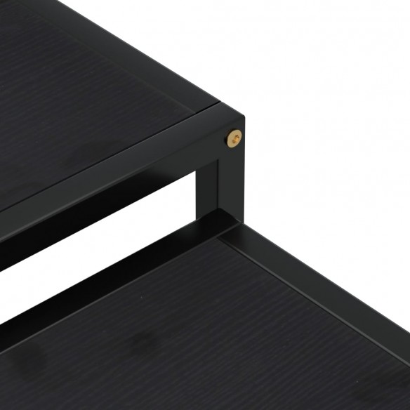 Tables à thé 2 pcs MDF Noir Tables à thé 2 pcs MDF Noir