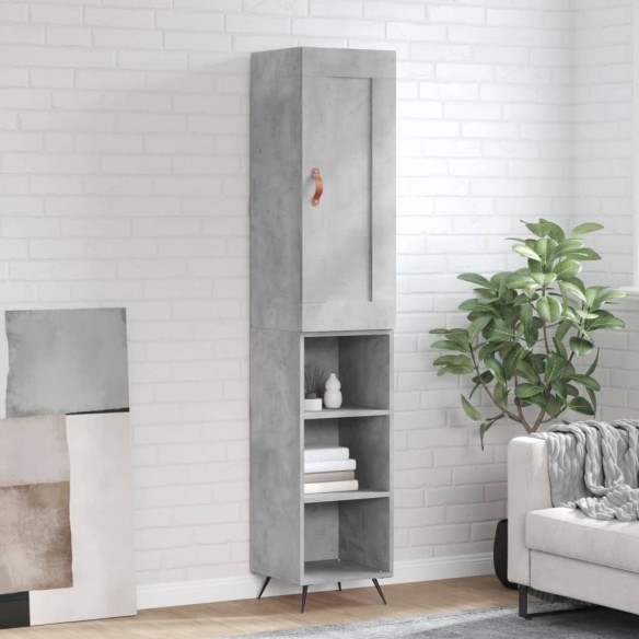 Buffet haut Gris béton 34,5x34x180 cm 