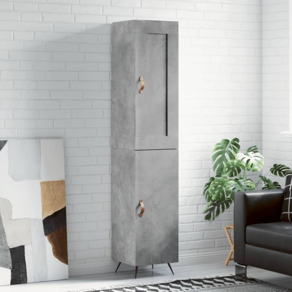 Buffet haut Gris béton 34,5x34x180 cm 