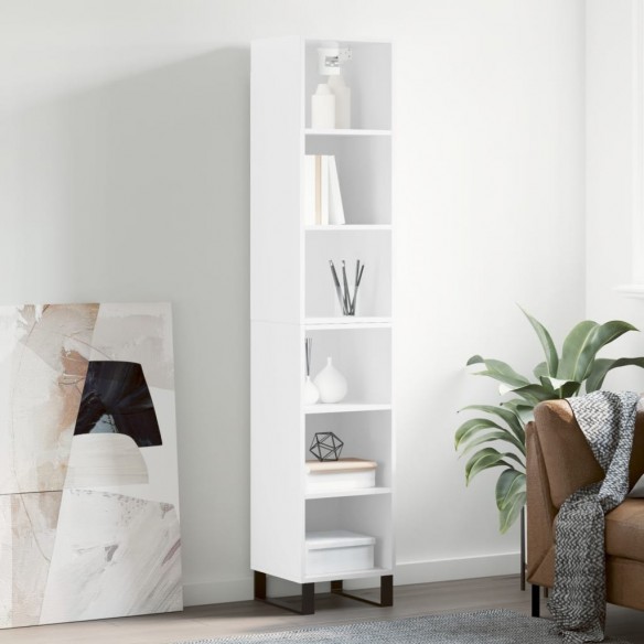 Buffet haut Blanc brillant 34,5x32,5x180 cm 
