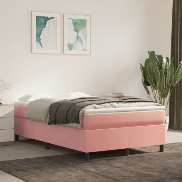 Lit Rose 120x200 cm Velours