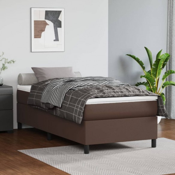 Lit Marron 80x200 cm Similicuir