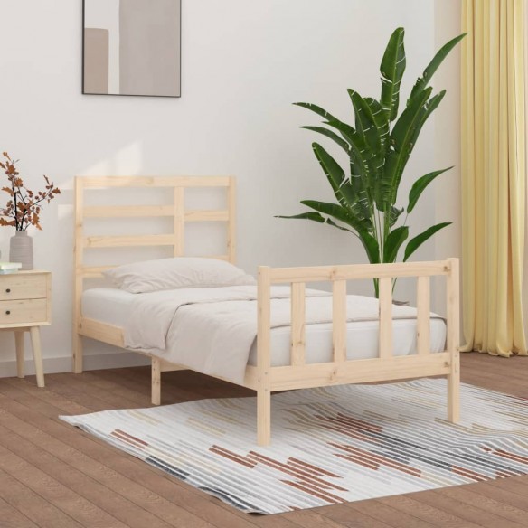 Lit Bois de pin solide 90x200 cm