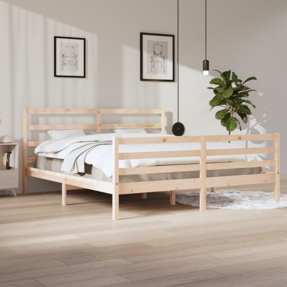 Lit Bois de pin massif 200x200 cm