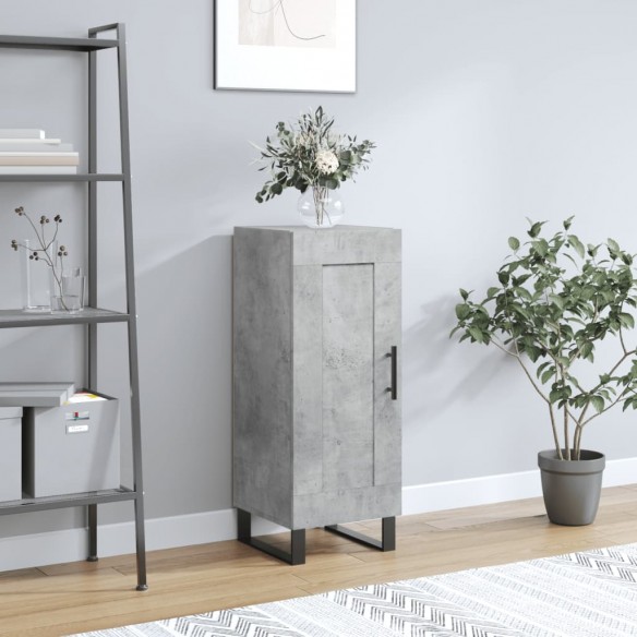 Buffet Gris béton 34,5x34x90 cm 