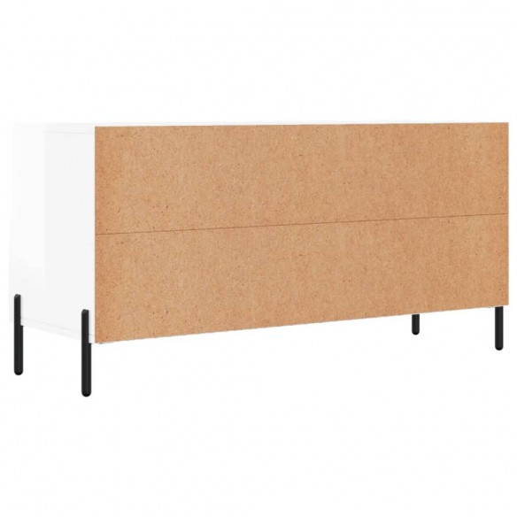 Meuble TV Blanc brillant 102x36x50 cm 