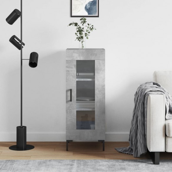 Buffet Gris béton 34,5x34x90 cm 