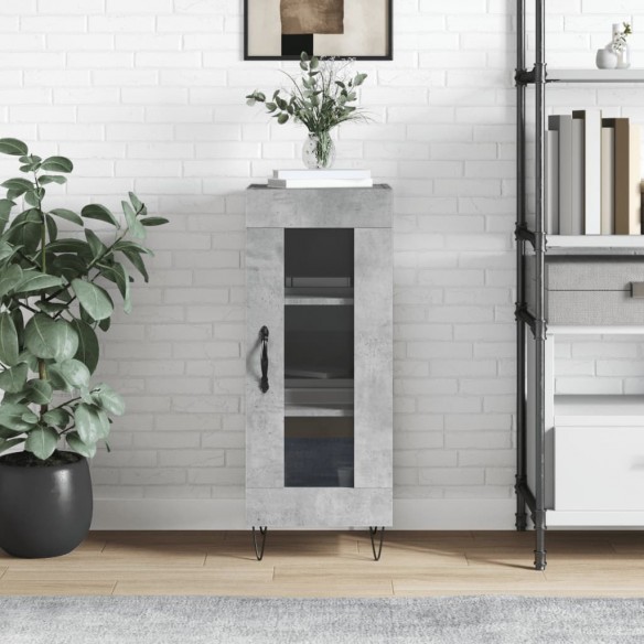 Buffet Gris béton 34,5x34x90 cm 