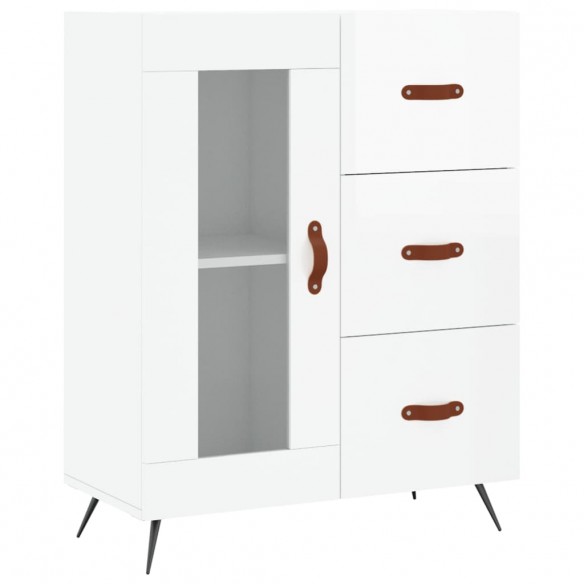 Buffet Blanc brillant 69,5x34x90 cm 